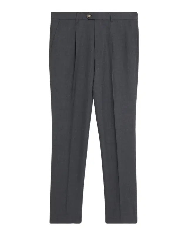 Brunello Cucinelli Men 's Virgin Wool Leisure-Fit Pleated Trousers
