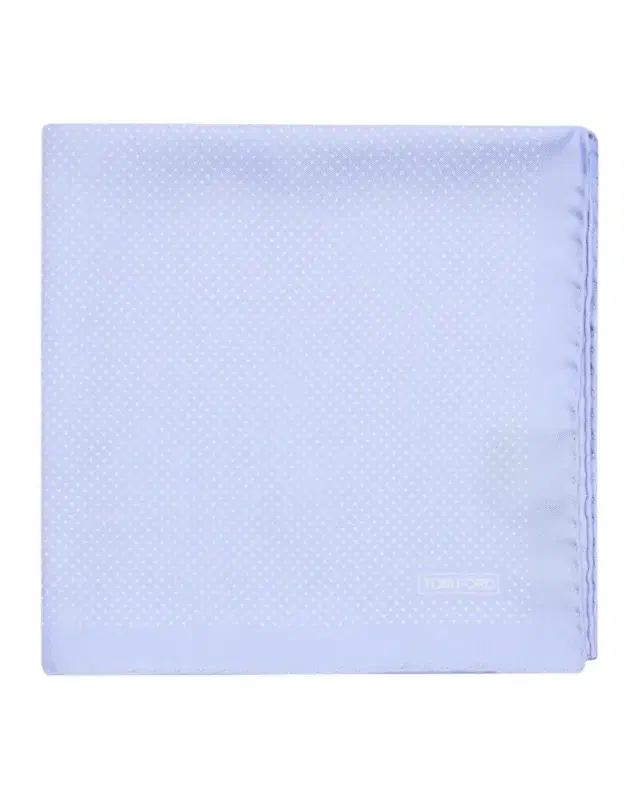 TOM FORD Men 's Micro Polka Dot Silk Pocket Square