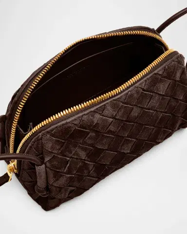 Bottega Veneta Concert Pouch Intrecciato Suede Crossbody Bag | Thumbnail 3 Bottega Veneta Concert Pouch Intrecciato Suede Crossbody Bag | Thumbnail 3