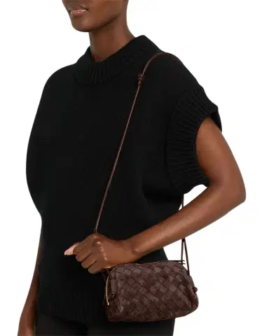 Bottega Veneta Concert Pouch Intrecciato Suede Crossbody Bag | Thumbnail 1 Bottega Veneta Concert Pouch Intrecciato Suede Crossbody Bag | Thumbnail 1