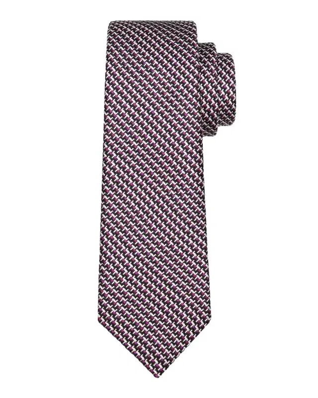 Men's Tricolor Woven Silk Tie