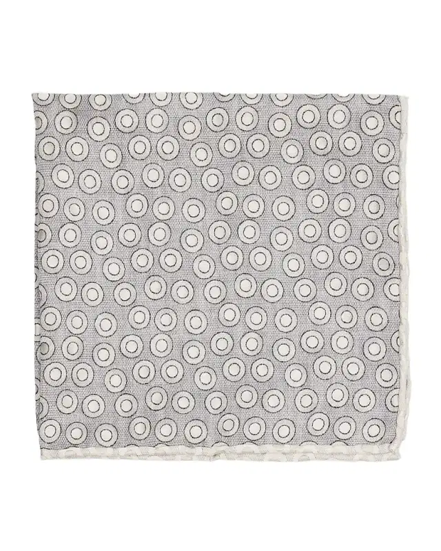 Men 's Geometric Circle Silk Pocket Square
