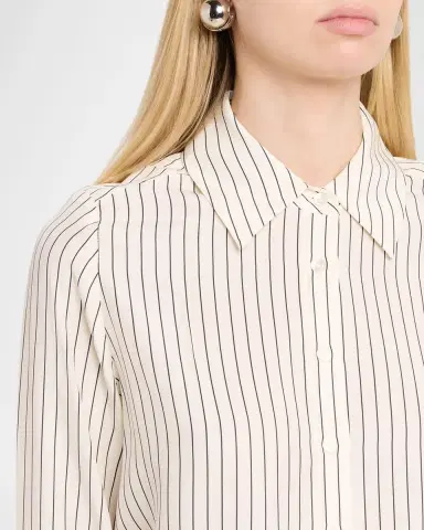 Co Striped Silk Button-Down Shirt | Thumbnail 5 Co Striped Silk Button-Down Shirt | Thumbnail 5