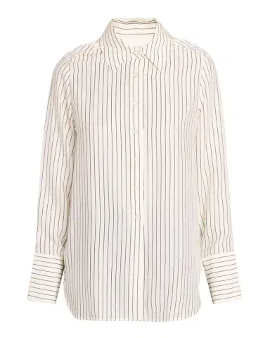 Co Striped Silk Button-Down Shirt | Thumbnail 1 Co Striped Silk Button-Down Shirt | Thumbnail 1