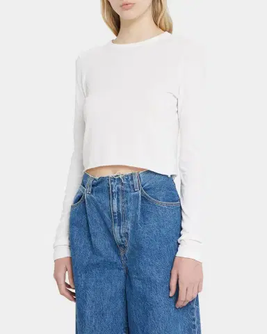 SLVRLAKE Long Sleeve Cropped Baby Tee | Thumbnail 4