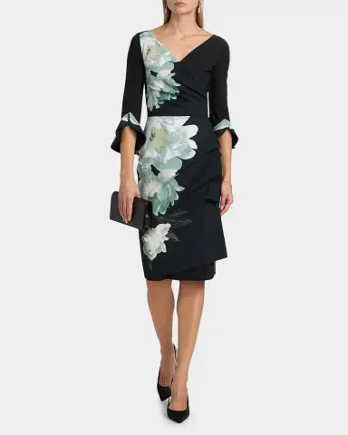 Chiara Boni La Petite Robe Triana Floral-Print Surplice Bodycon Dress | Thumbnail 2 Chiara Boni La Petite Robe Triana Floral-Print Surplice Bodycon Dress | Thumbnail 2