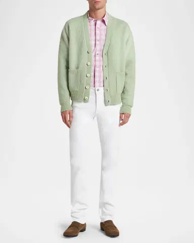 Tom Ford Men's Wool-Blend Knit Cardigan | Thumbnail 2 Tom Ford Men's Wool-Blend Knit Cardigan | Thumbnail 2