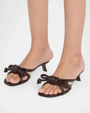 Loewe 45mm Flamenco Leather Knot Sandals | Thumbnail 2