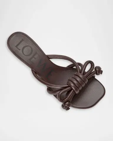 Loewe 45mm Flamenco Leather Knot Sandals | Thumbnail 5