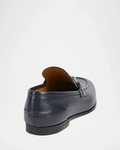 Gucci Men's Jordaan Moccasin Leather Bit Loafers | Thumbnail 2 Gucci Men's Jordaan Moccasin Leather Bit Loafers | Thumbnail 2