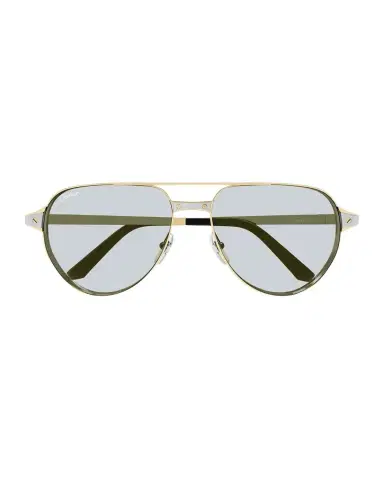 Cartier Men's CT0425S-006 Metal and Acetate Aviator Sunglasses | Thumbnail 1