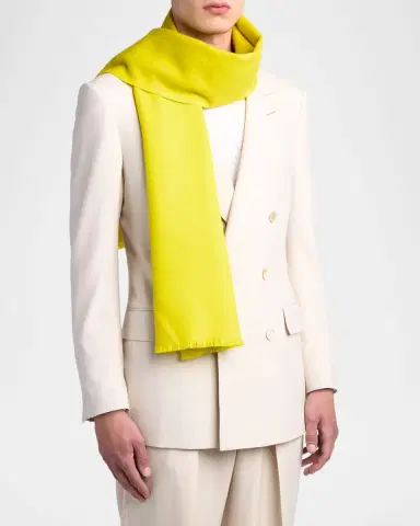 Tom Ford Men's Cashmere Tonal Logo Scarf | Thumbnail 3 Tom Ford Men's Cashmere Tonal Logo Scarf | Thumbnail 3