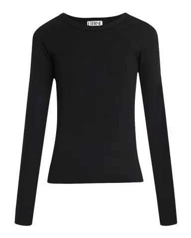ÉTERNE Long-Sleeve Fitted Crewneck Top | Thumbnail 1