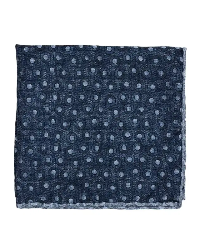 Men 's Geometric Circle Silk Pocket Square
