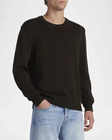 Tom Ford Men's Cotton and Silk Knit Crewneck Sweater | Thumbnail 4