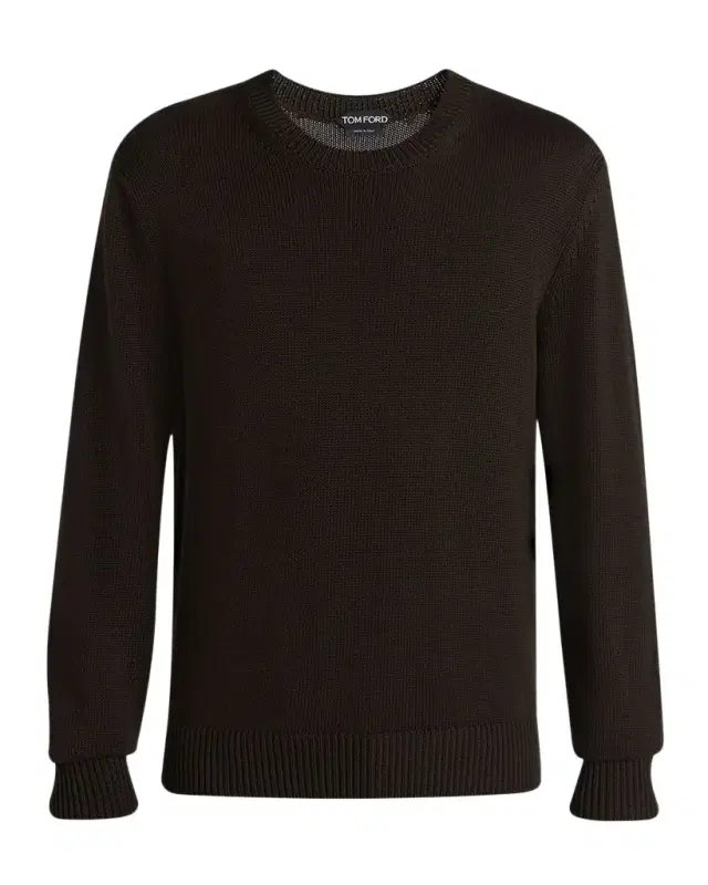 TOM FORD Men 's Cotton and Silk Knit Crewneck Sweater