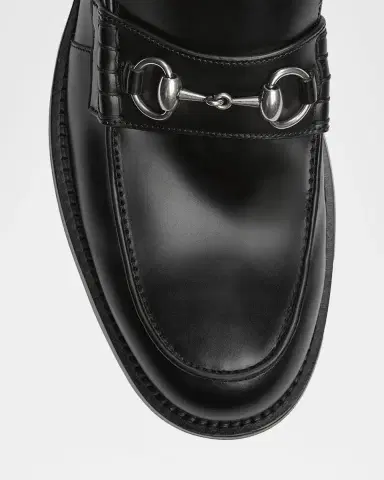Gucci Men's Dromos Leather Horsebit Loafers | Thumbnail 3 Gucci Men's Dromos Leather Horsebit Loafers | Thumbnail 3