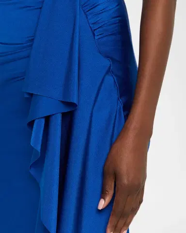Chiara Boni La Petite Robe Serina One-Shoulder Draped Jersey Gown | Thumbnail 5 Chiara Boni La Petite Robe Serina One-Shoulder Draped Jersey Gown | Thumbnail 5