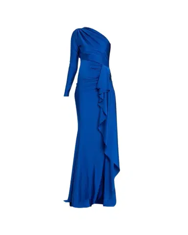 Chiara Boni La Petite Robe Serina One-Shoulder Draped Jersey Gown | Thumbnail 1 Chiara Boni La Petite Robe Serina One-Shoulder Draped Jersey Gown | Thumbnail 1