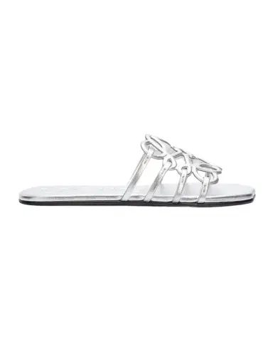 Loewe x Paula's Ibiza Petal Anagram Metallic Leather Slide Sandals | Thumbnail 1 Loewe x Paula's Ibiza Petal Anagram Metallic Leather Slide Sandals | Thumbnail 1