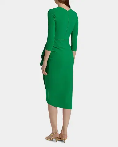 Chiara Boni La Petite Robe Wang Draped High-Low Midi Sheath Dress | Thumbnail 3