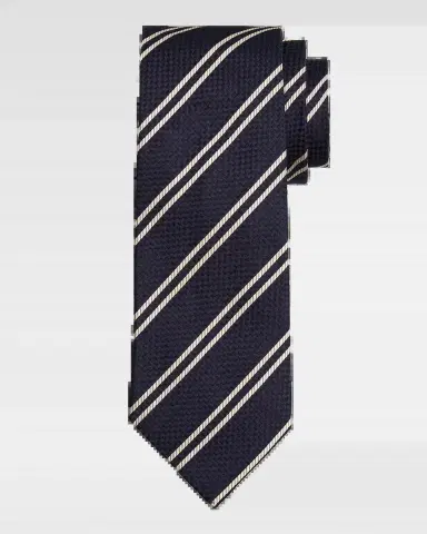 Tom Ford Men's Woven Diagonal-Stripe Silk Tie | Thumbnail 2 Tom Ford Men's Woven Diagonal-Stripe Silk Tie | Thumbnail 2