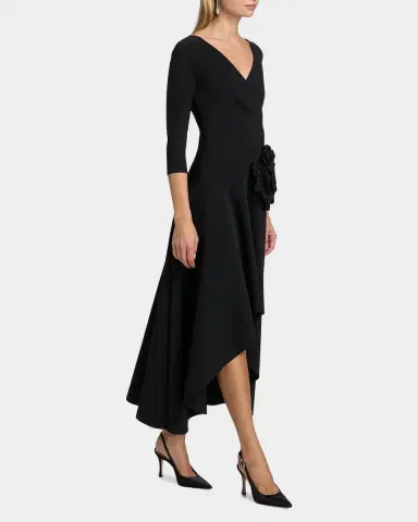 Chiara Boni La Petite Robe Rahim Sequin Rosette High-Low Midi Dress | Thumbnail 7