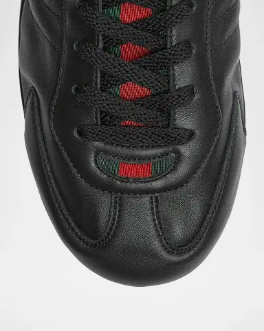 Gucci Men's Shift Leather Low-Top Sneakers | Thumbnail 3 Gucci Men's Shift Leather Low-Top Sneakers | Thumbnail 3