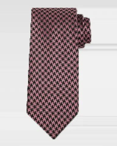 Tom Ford Men's Houndstooth Jacquard Silk Tie | Thumbnail 2 Tom Ford Men's Houndstooth Jacquard Silk Tie | Thumbnail 2