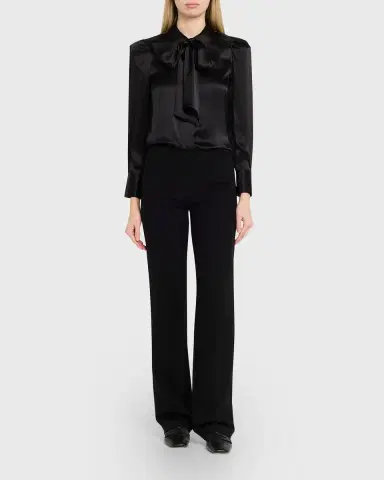 L'Agence Honey Tie-Neck Silk Blouse | Thumbnail 2 L'Agence Honey Tie-Neck Silk Blouse | Thumbnail 2