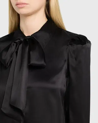 L'Agence Honey Tie-Neck Silk Blouse | Thumbnail 5 L'Agence Honey Tie-Neck Silk Blouse | Thumbnail 5