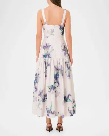 NICHOLAS Valeria Flounce Sweetheart Midi Dress | Thumbnail 3 NICHOLAS Valeria Flounce Sweetheart Midi Dress | Thumbnail 3