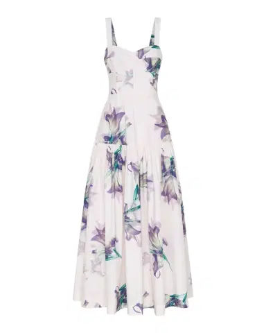 NICHOLAS Valeria Flounce Sweetheart Midi Dress | Thumbnail 1 NICHOLAS Valeria Flounce Sweetheart Midi Dress | Thumbnail 1