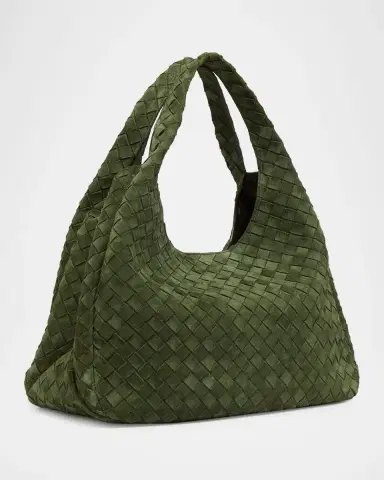 Bottega Veneta Campana Large Suede Shoulder Bag | Thumbnail 2 Bottega Veneta Campana Large Suede Shoulder Bag | Thumbnail 2