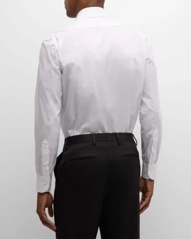 Cesare Attolini Men's Solid Cotton Sport Shirt | Thumbnail 3