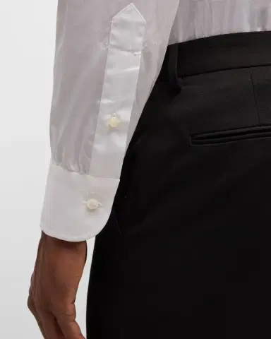 Cesare Attolini Men's Solid Cotton Sport Shirt | Thumbnail 6
