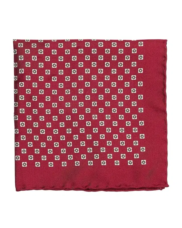 Men 's Geometric Silk Pocket Square