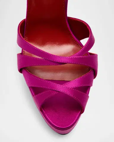 Saint Laurent 110mm Chandelle Satin Platform Sandals | Thumbnail 4 Saint Laurent 110mm Chandelle Satin Platform Sandals | Thumbnail 4