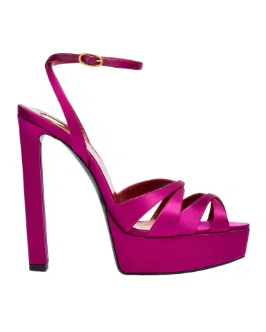 Saint Laurent 110mm Chandelle Satin Platform Sandals | Thumbnail 1 Saint Laurent 110mm Chandelle Satin Platform Sandals | Thumbnail 1