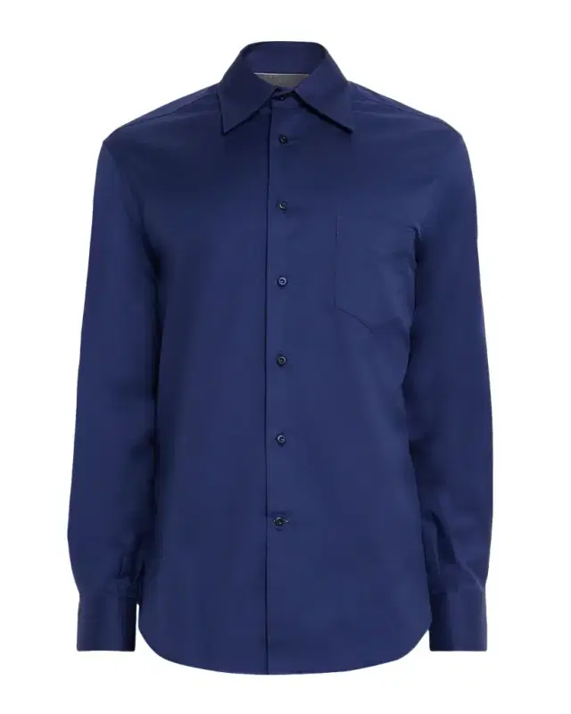 Brunello Cucinelli en 's Point-Collar Cotton Button-Down Shirt