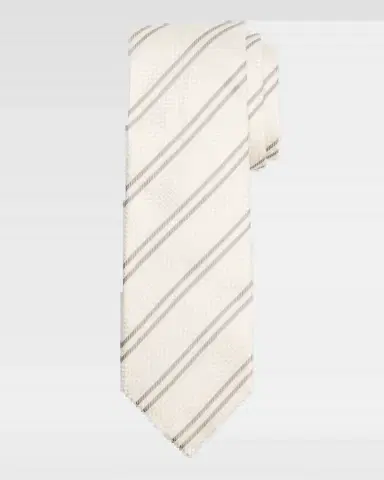 Tom Ford Men's Woven Diagonal-Stripe Silk Tie | Thumbnail 2