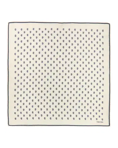 Tom Ford Men's Micro Paisley-Print Silk Pocket Square | Thumbnail 3