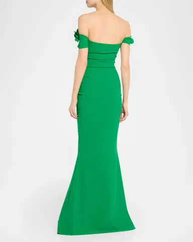 Chiara Boni La Petite Robe Yiana Off-Shoulder Mermaid Gown | Thumbnail 3 Chiara Boni La Petite Robe Yiana Off-Shoulder Mermaid Gown | Thumbnail 3