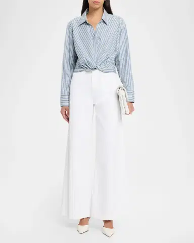 A.L.C. Leo Striped Twist-Front Top | Thumbnail 2