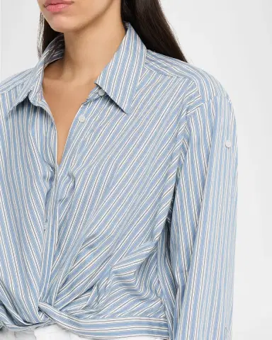 A.L.C. Leo Striped Twist-Front Top | Thumbnail 5