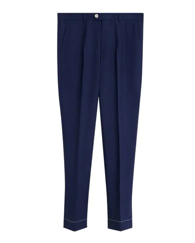 Brunello Cucinelli Men 's Virgin Wool Leisure-Fit Pleated Trousers