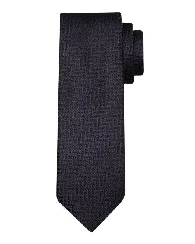 TOM FORD Men 's Diagonal Chevron Silk Tie