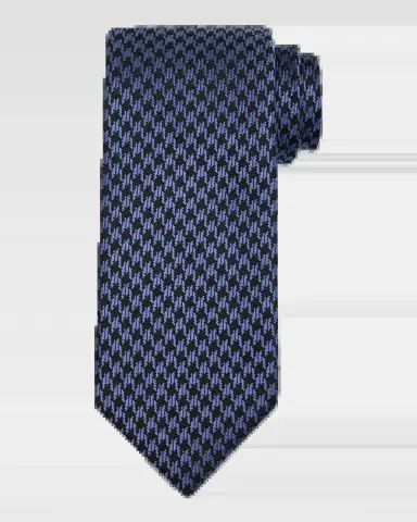 Tom Ford Men's Houndstooth Jacquard Silk Tie | Thumbnail 2 Tom Ford Men's Houndstooth Jacquard Silk Tie | Thumbnail 2