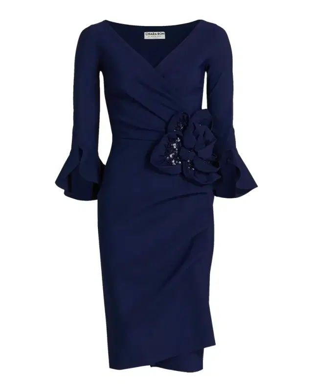 Chiara Boni La Petite Robe Triana Sequin Rosette Bodycon Dress