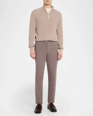 Brunello Cucinelli Men's Dyed Cotton Straight-Fit Pants | Thumbnail 2